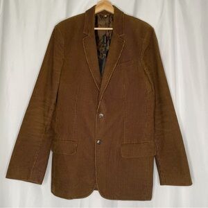 Juicy Couture Vintage Y2K Corduroy Blazer Men’s Sz 42R Leather Elbow Patch